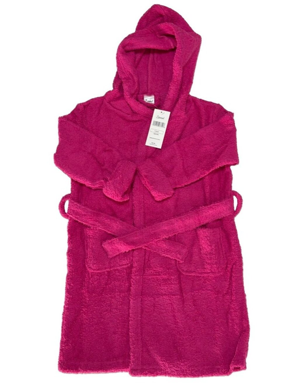 Leveret Pink Hooded Terry Cloth Bathrobe Size 4T